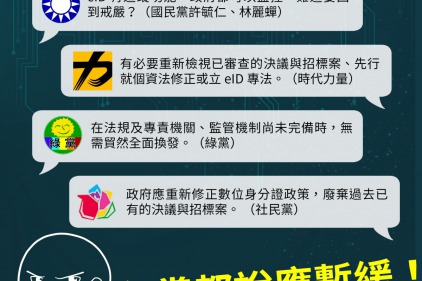 【圖文】晶片身分證，各政黨怎麼看？