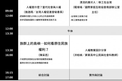 【屏東場】向下紮根──人權種子教師培訓